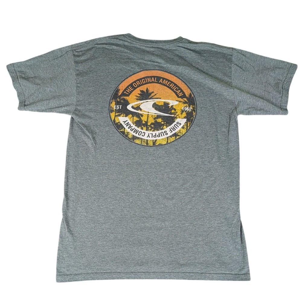 O'Neill Mens Surf Supply Company Graphic Tee Heather Green Modern Fit Shirt